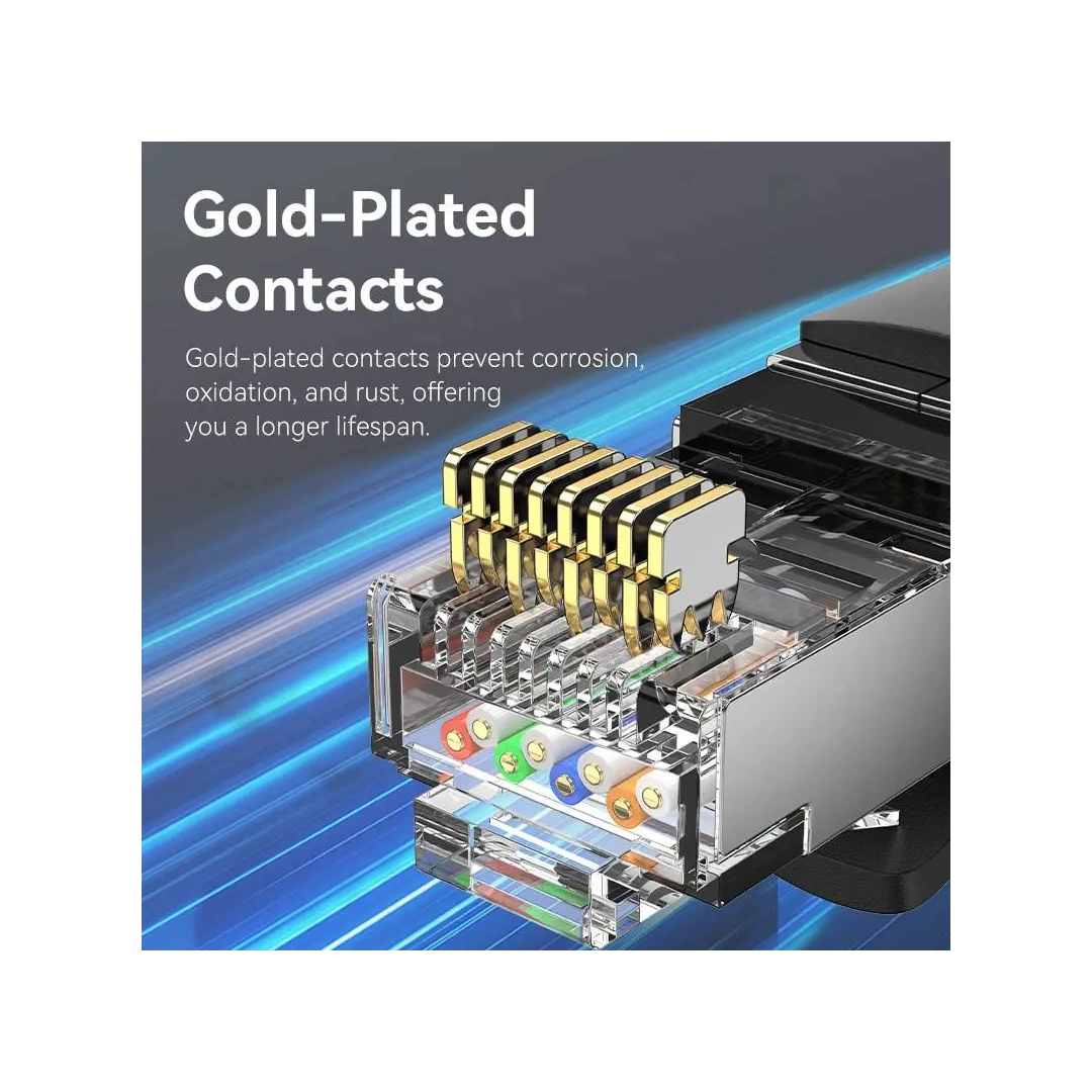 Патч-корд Vention CAT 8 SFTP Ethernet, 1 m, Black, rj-45 - rj-45, 8 жил (IKKBF) Патч-корд Vention CAT 8 SFTP Ethernet, 1 m, Black, rj-45 - rj-45, 8 жил (IKKBF)