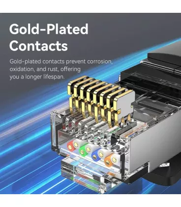 Патч-корд Vention CAT 8 SFTP Ethernet, 1 m, Black, rj-45 - rj-45, 8 жил (IKKBF)