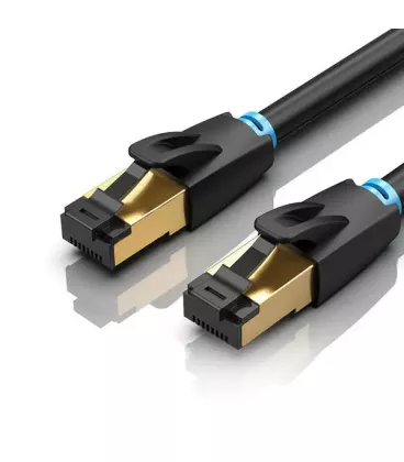 Патч-корд Vention CAT 8 SSTP Ethernet, 8 m, Black, rj-45 - rj-45, 8 жил (IKABK)