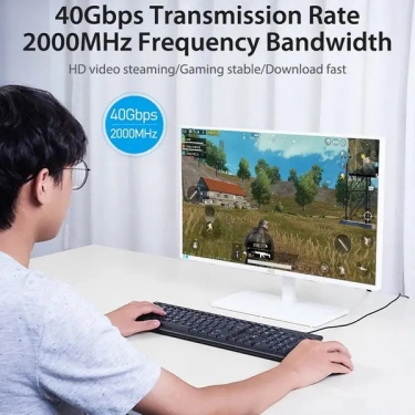 Патч-корд Vention CAT 8 SSTP Ethernet, 1.5 м Black (IKABG)