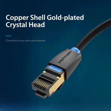 Патч-корд Vention CAT 8 SSTP Ethernet, 1.5 м Black (IKABG)