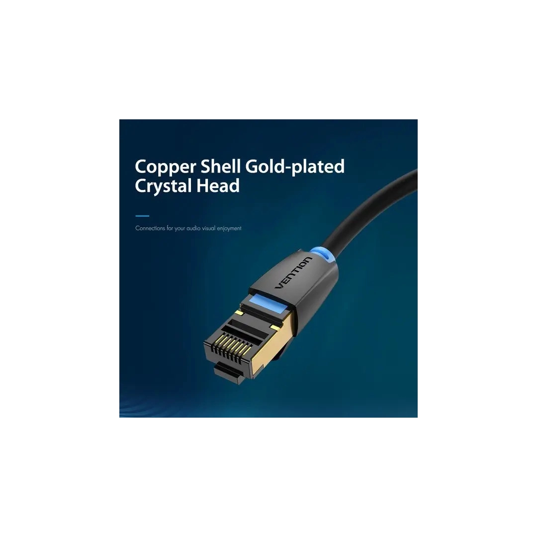 Патч-корд Vention CAT 8 SSTP Ethernet, 3 м Black (IKABI) Патч-корд Vention CAT 8 SSTP Ethernet, 3 м Black (IKABI)