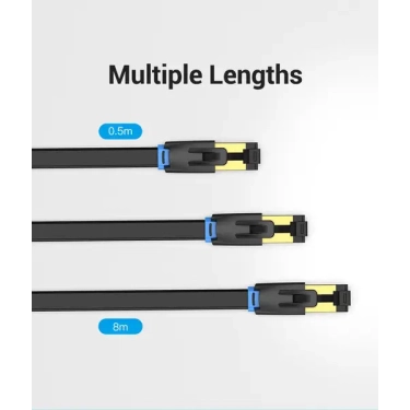 Патч-корд CAT 8 SSTP Ethernet, 1 м Black (IKCBF)