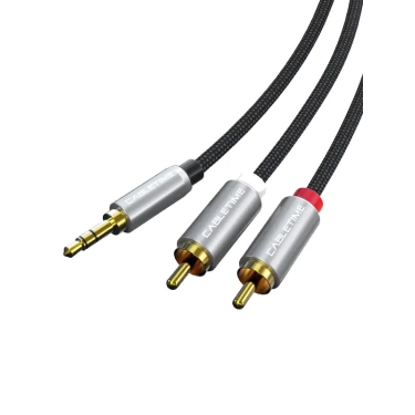 Аудіокабель Vention Cabletime AUX 3.5 mm M - 2xRCA M, 1.8 m, Black (CF13K)