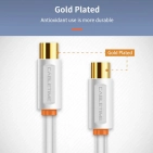 Кабель телевізійний Vention Cabletime, 1m Male to Female, 75OHM, білий (CF33H) Кабель телевізійний Vention Cabletime, 1m Male to Female, 75OHM, білий (CF33H)
