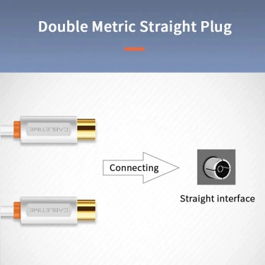 Кабель телевізійний Vention Cabletime, 3m, Male to Female, 75OHM, білий (CF33N)