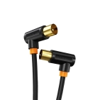 Кабель телевізійний Vention Cabletime, 3m, Г-подібний 90 градусів Male to Female, 75OHM, чорний (CF34N) Кабель телевізійний Vention Cabletime, 3m, Г-подібний 90 градусів Male to Female, 75OHM, чорний (CF34N)