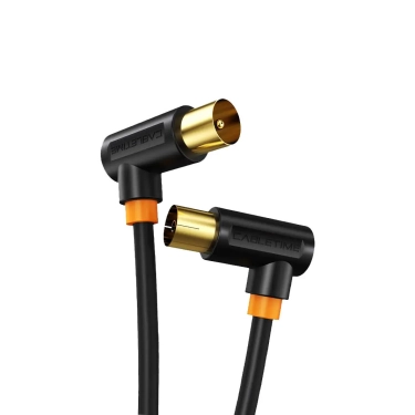 Кабель телевізійний Vention Cabletime, 3m, Г-подібний 90 градусів Male to Female, 75OHM, чорний (CF34N)