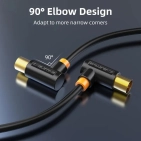 Кабель телевізійний Vention Cabletime, 3m, Г-подібний 90 градусів Male to Female, 75OHM, чорний (CF34N) Кабель телевізійний Vention Cabletime, 3m, Г-подібний 90 градусів Male to Female, 75OHM, чорний (CF34N)