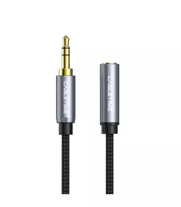 Аудіокабель Vention Cabletime 3.5 mm M - 3.5 mm F, 1 m, Black, 3 pin (CF11H)