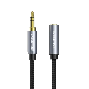 Аудіокабель Vention Cabletime 3.5 mm M - 3.5 mm F, 0.3 m, Black, 3 pin (CF11D)