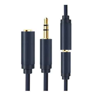 Аудіокабель Vention Cabletime Audio 3.5mm M - 3.5mm F, 1.5m, Black, 3 pin (CF16J)