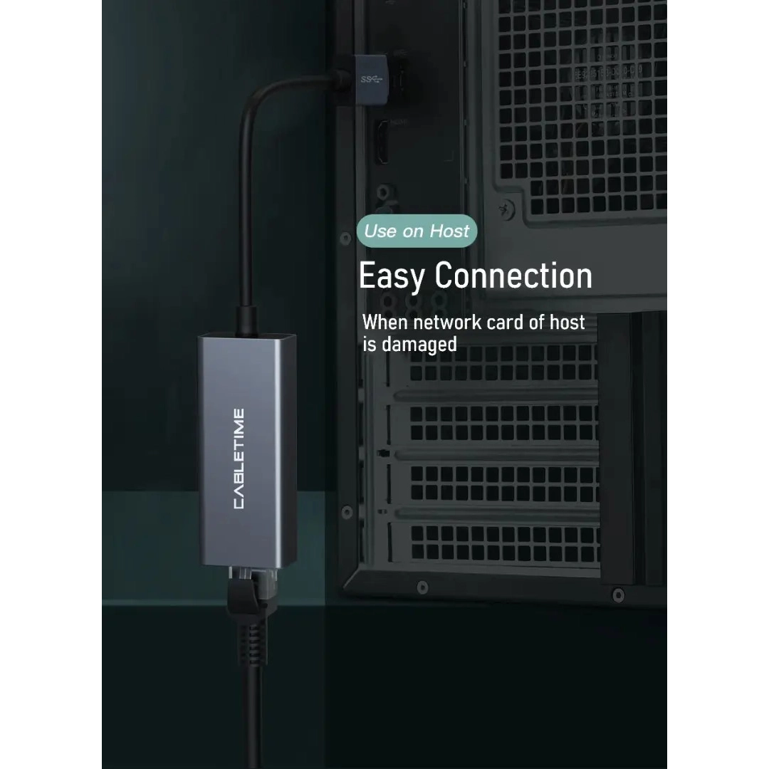 Кабель цифровий Vention Cabletime USB A 2.0 - RJ45 100Mbps Ethernet, 0.15m, Space Grey (CB52G) Кабель цифровий Vention Cabletime USB A 2.0 - RJ45 100Mbps Ethernet, 0.15m, Space Grey (CB52G)