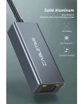 Кабель цифровий Vention Cabletime USB A 2.0 - RJ45 100Mbps Ethernet, 0.15m, Space Grey (CB52G)