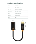 Перехідник Vention Сabletime DisplayPort - HDMI, 0.2m, v2.0 (1920 * 1080p) / 60HZ (CP22B)