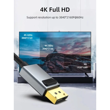 Перехідник Vention Сabletime DisplayPort - HDMI, 0.2m, v2.0, 4K 60Hz (CP20A)