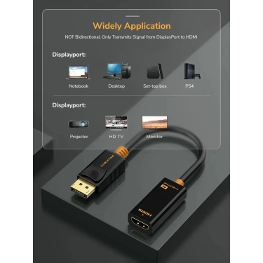 Перехідник Vention Сabletime mini DisplayPort - HDMI, 0.2m, v2.0 4K 30hz (CP21B)