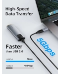 Переходник Vention Cabletime USB-C Male to USB3.0 Female OTG (CP76G)