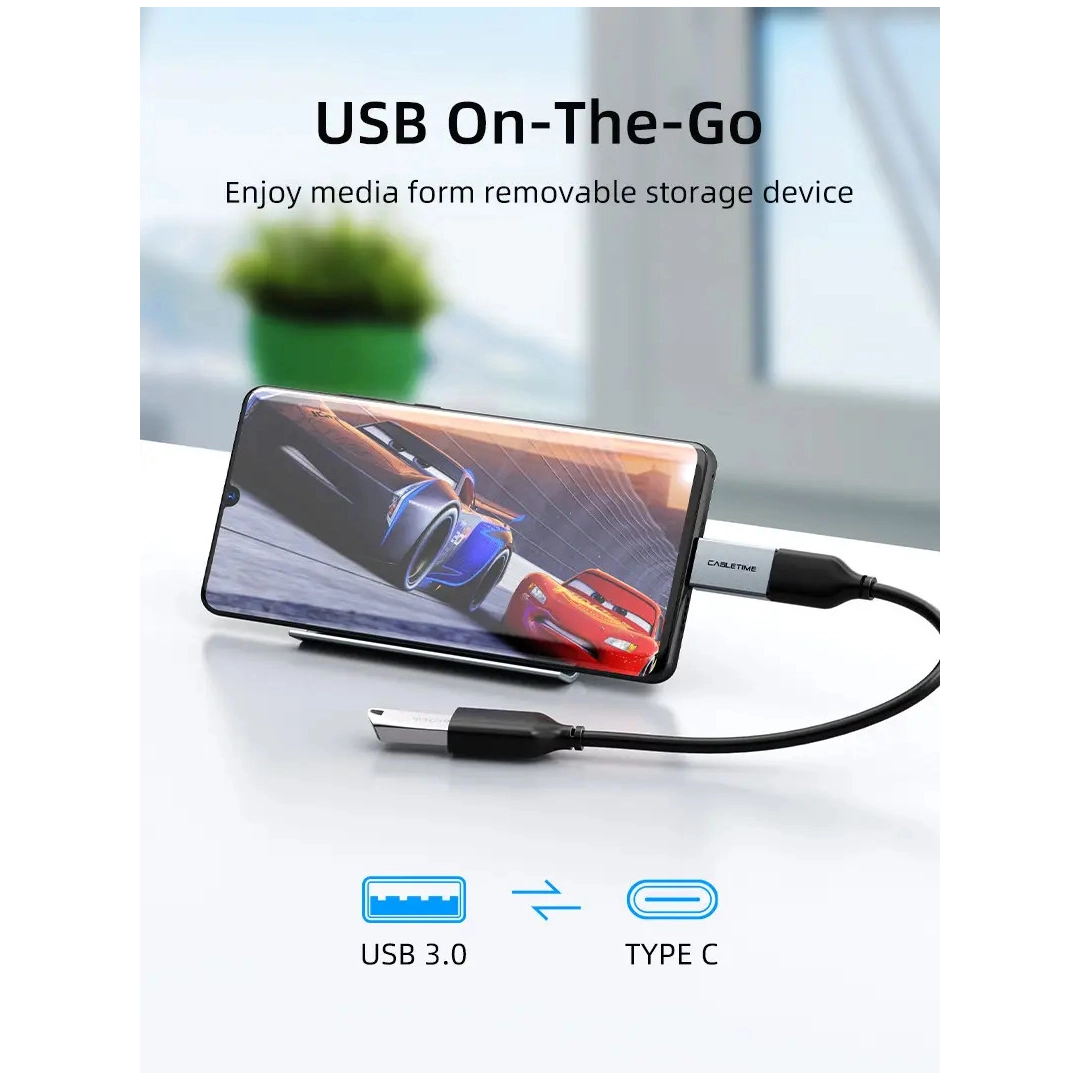 Перехідник Vention Cabletime USB-C Male to USB3.0 Female OTG (CP76G) Перехідник Vention Cabletime USB-C Male to USB3.0 Female OTG (CP76G)