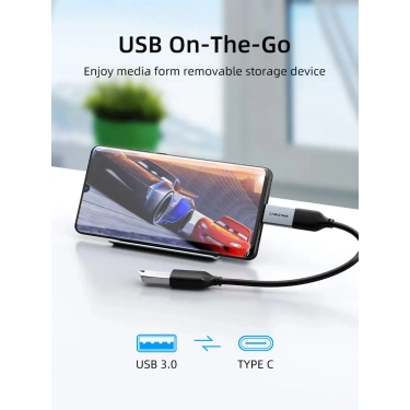 Перехідник Vention Cabletime USB-C Male to USB3.0 Female OTG (CP76G)