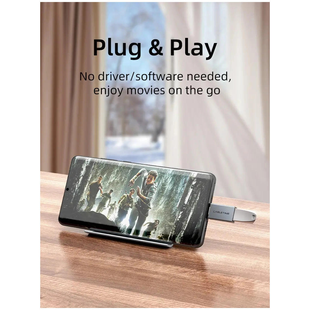 Перехідник Vention Cabletime USB-C Male to USB3.0 Female OTG (CP76G) Перехідник Vention Cabletime USB-C Male to USB3.0 Female OTG (CP76G)