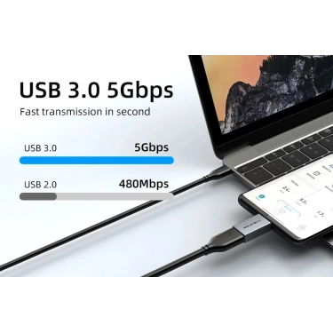 Перехідник Vention Cabletime USB-C Male to USB3.0 Female OTG (CP76G)