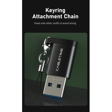 Перехідник Vention Cabletime USB3.0 A Male to USB Type C Female OTG (CP73B)
