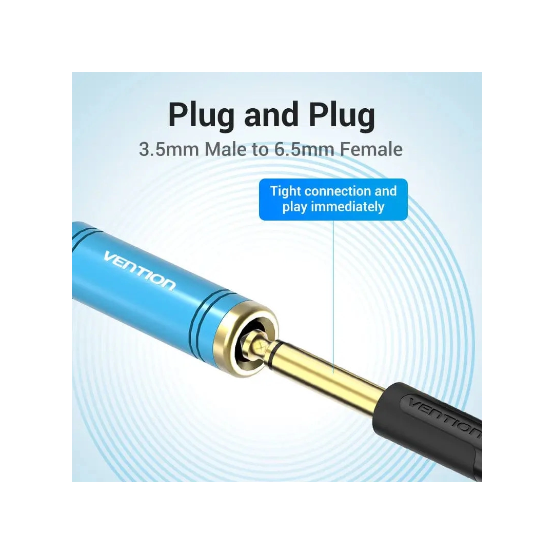 Перехідник Vention 6.5mm Male to 3.5mm Female (VAB-S04-L)