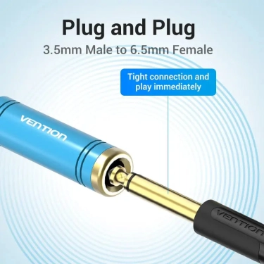 Перехідник Vention 6.5mm Male to 3.5mm Female (VAB-S04-L)