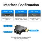 Перехідник Vention HDMI M - Mini HDMI F + Micro HDMI F (AGFB0) Перехідник Vention HDMI M - Mini HDMI F + Micro HDMI F (AGFB0)