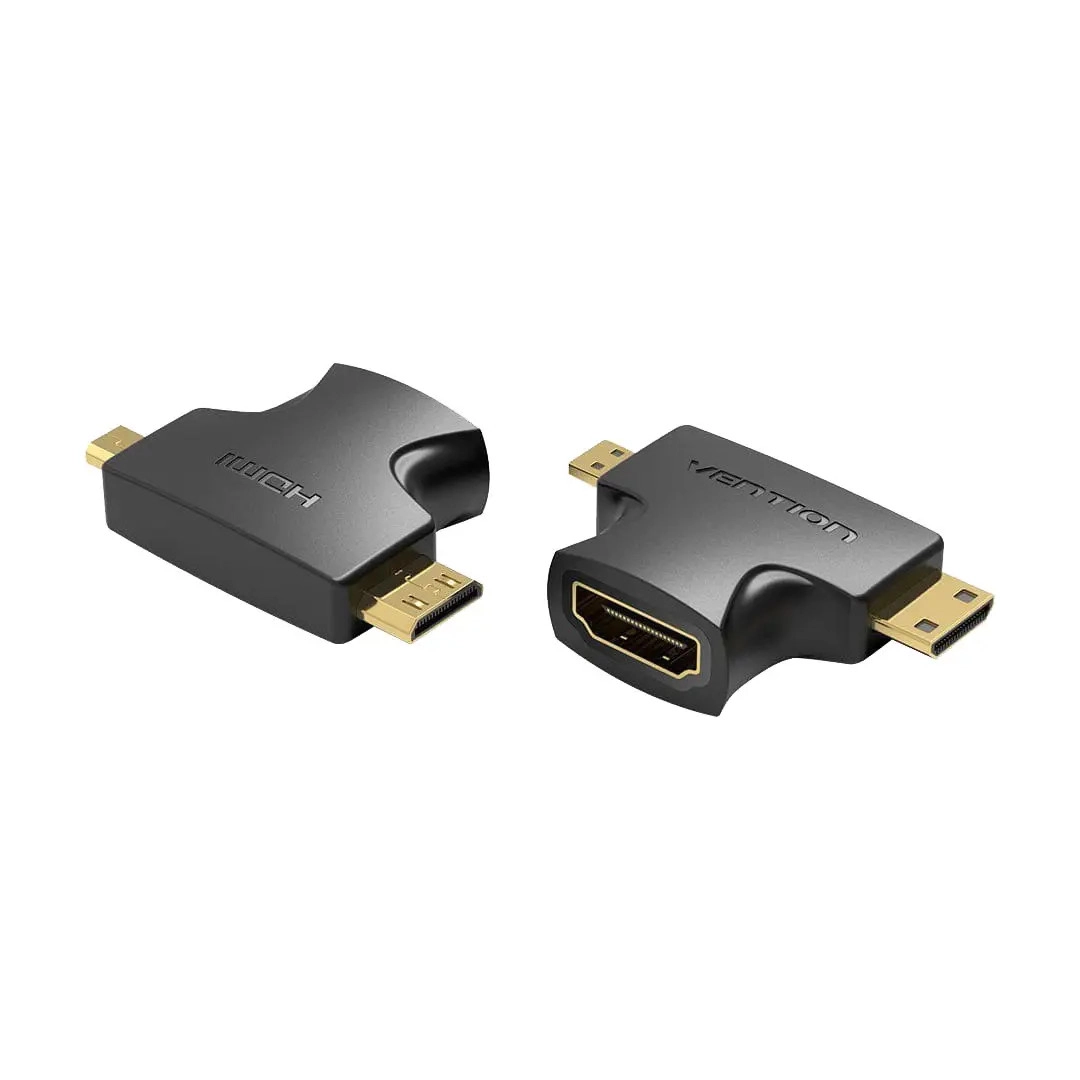 Перехідник Vention HDMI M - Mini HDMI F + Micro HDMI F (AGFB0)