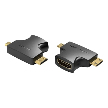Перехідник Vention HDMI M - Mini HDMI F + Micro HDMI F (AGFB0)
