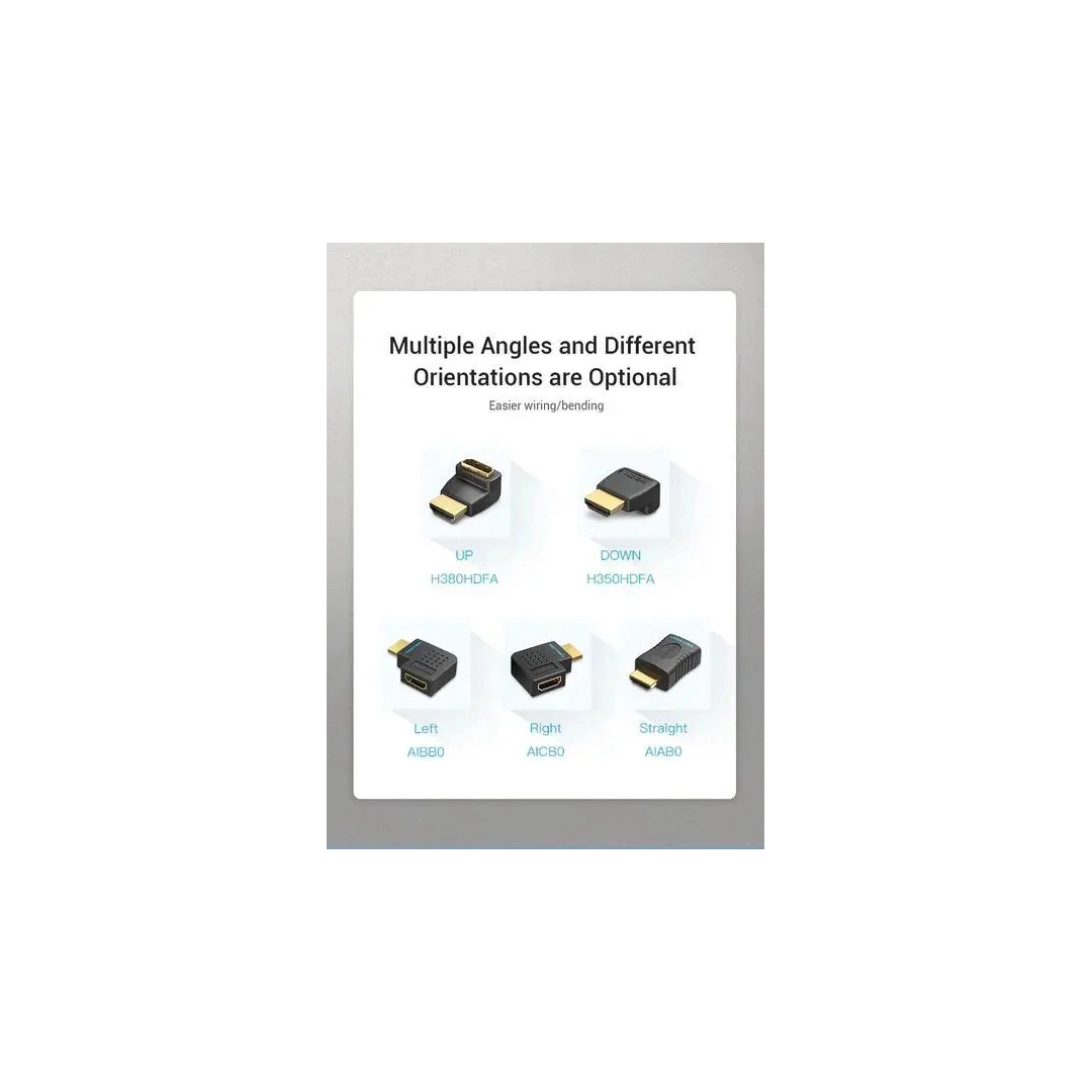 Перехідник Vention HDMI Male to Female Adapter 270° Degree правий (AICB0) Перехідник Vention HDMI Male to Female Adapter 270° Degree правий (AICB0)