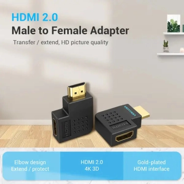 Перехідник Vention HDMI Male to Female Adapter 270° Degree правий (AICB0)