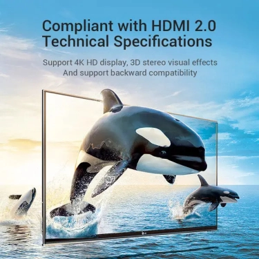 Перехідник Vention HDMI Male to Female Adapter 270° Degree правий (AICB0)
