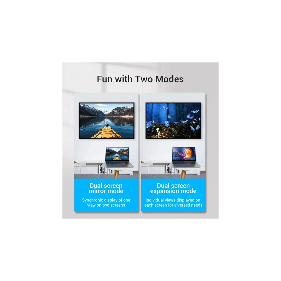 Перехідник Vention HDMI Male to Female Adapter 90° Degree лівий (AIBBO) Перехідник Vention HDMI Male to Female Adapter 90° Degree лівий (AIBBO)