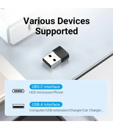 Перехідник Vention USB 2.0 Male - USB-C Female (CDWB0)