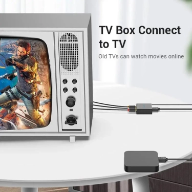 Перехідник Vention HDMI - AV (RCA), v1.4, 1080p (AEEB0)