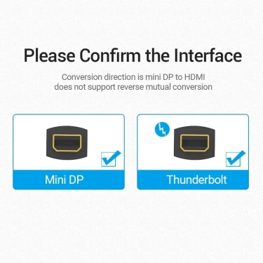 Переходник Vention mini DP - HDMI, 0.2 m (HBCBB)