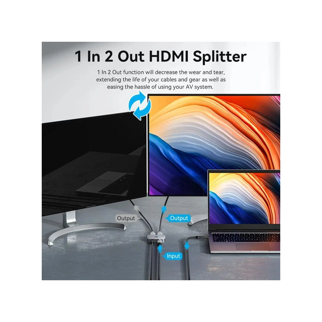 Світч Vention 2-Port Bi-Directional 8K HDMI Gray Aluminium Alloy Type AKPH0 Світч Vention 2-Port Bi-Directional 8K HDMI Gray Aluminium Alloy Type AKPH0