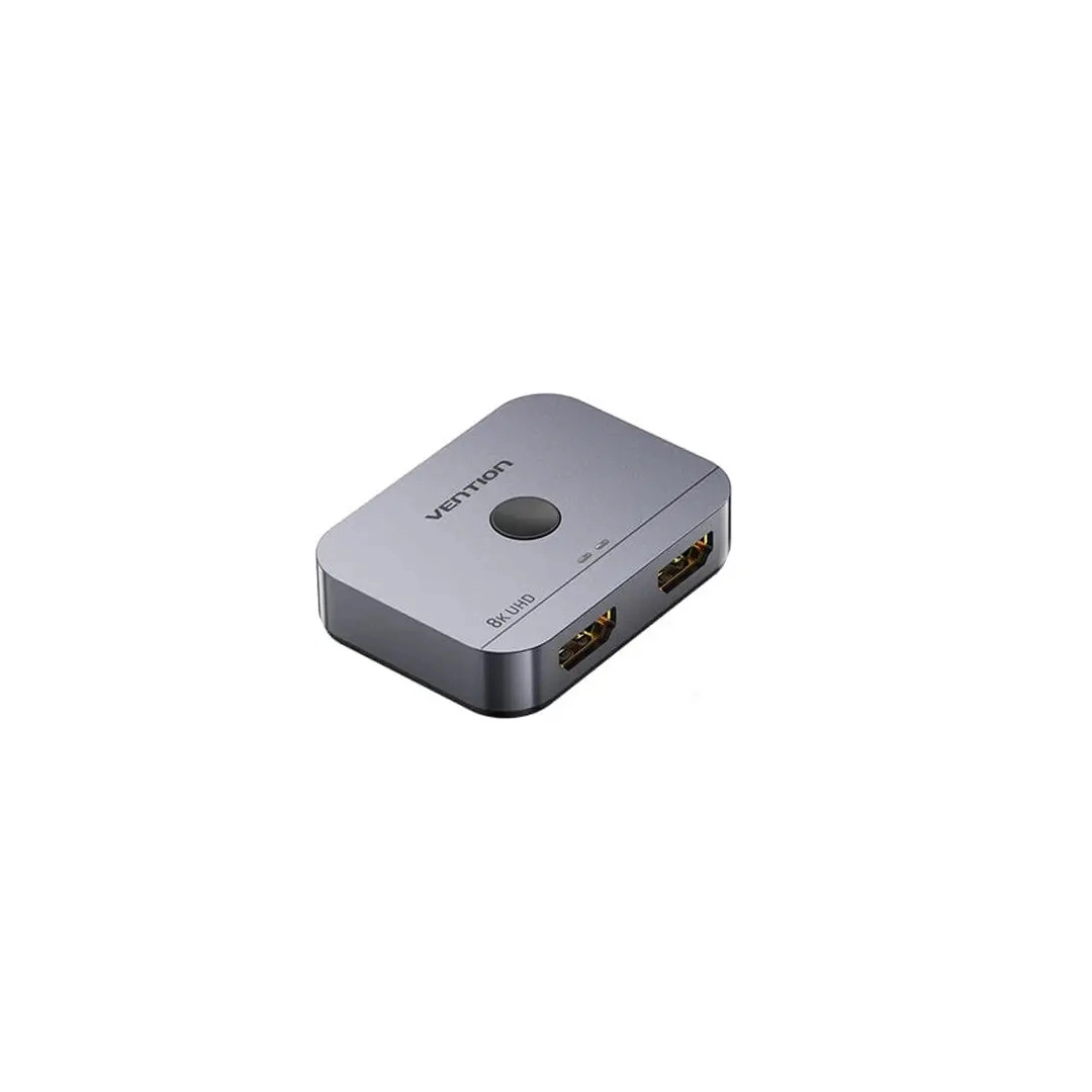 Світч Vention 2-Port Bi-Directional 8K HDMI Gray Aluminium Alloy Type AKPH0