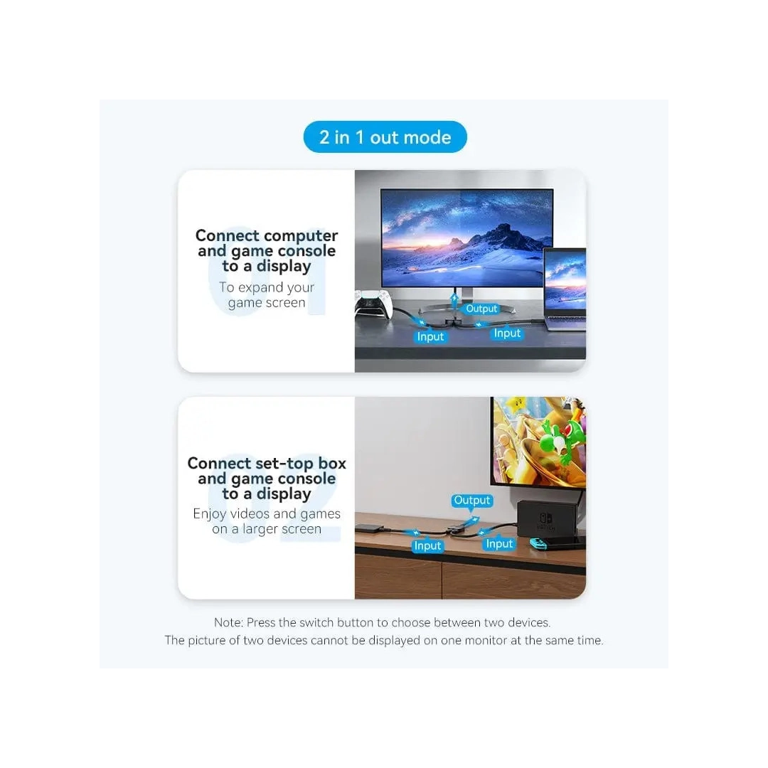 Світч Vention HDMI Switcher 2.0 (AKOB0) Світч Vention HDMI Switcher 2.0 (AKOB0)