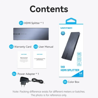 Спліттер Vention HDMI 1х8 4K 60Hz (AKQB0-EU)