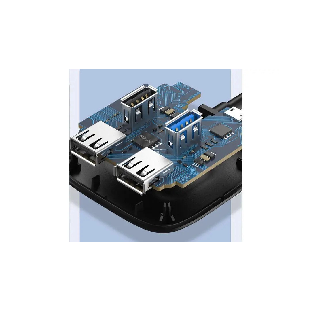 USB-хаб Vention Cabletime 4-Ports, USB3.0 + USB2.0 + Micro B з живленням (CB43B)