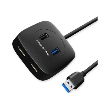 USB-хаб Vention Cabletime 4-Ports, USB3.0 + USB2.0 + Micro B з живленням (CB43B)