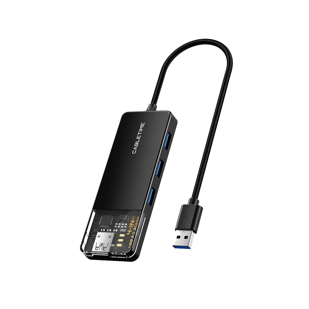 USB-хаб Vention Cabletime USB Type C - 4 Port USB 3.0, 0.15 cm (CB02B)