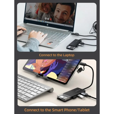 USB-хаб Vention Cabletime USB Type C - 4 Port USB 3.0, 0.15 cm (CB03B)