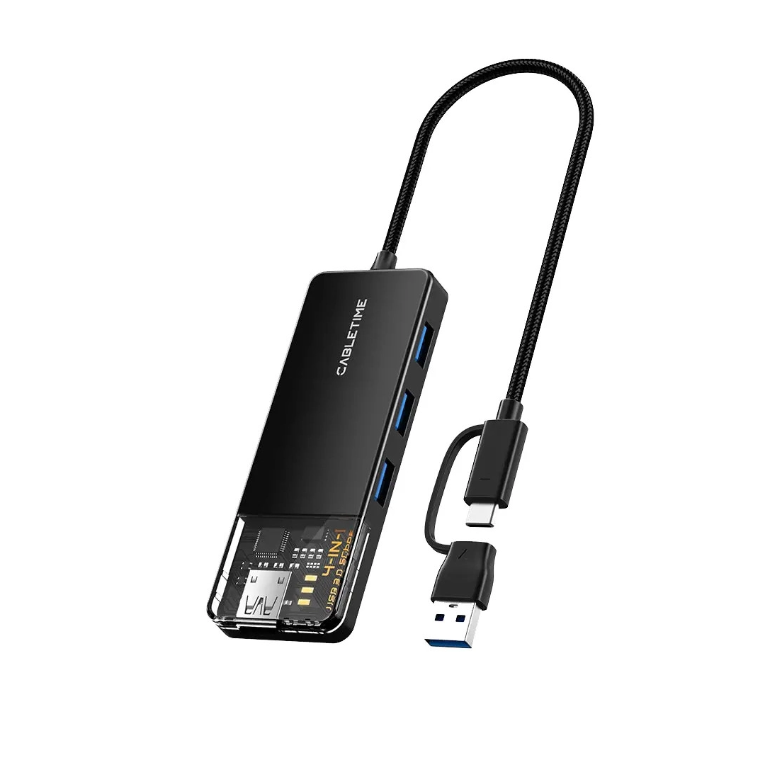 USB-хаб Vention Cabletime USB Type C - 4 Port USB 3.0, 0.15 cm (CB03B)