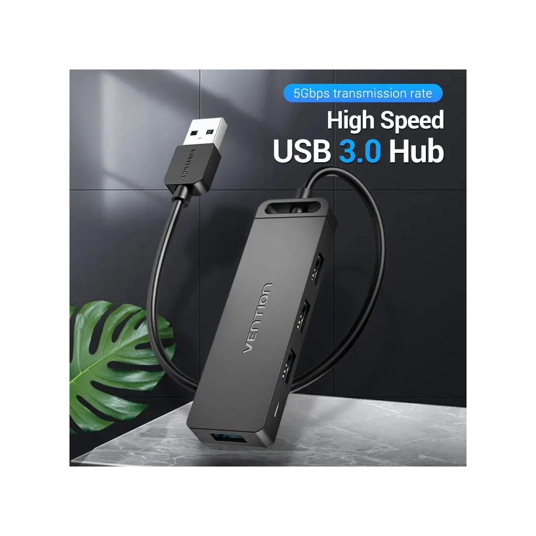 USB-хаб Vention 4-Port з micro USB живленням 0.15M Black (CHLBB) USB-хаб Vention 4-Port з micro USB живленням 0.15M Black (CHLBB)