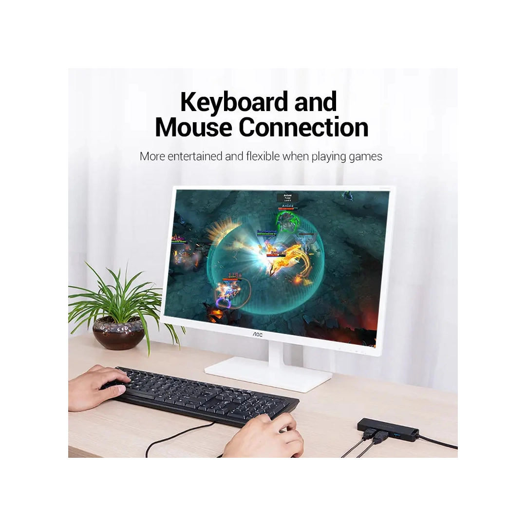 USB-хаб Vention 4-Port з micro USB живленням 0.15M Black (CHLBB) USB-хаб Vention 4-Port з micro USB живленням 0.15M Black (CHLBB)